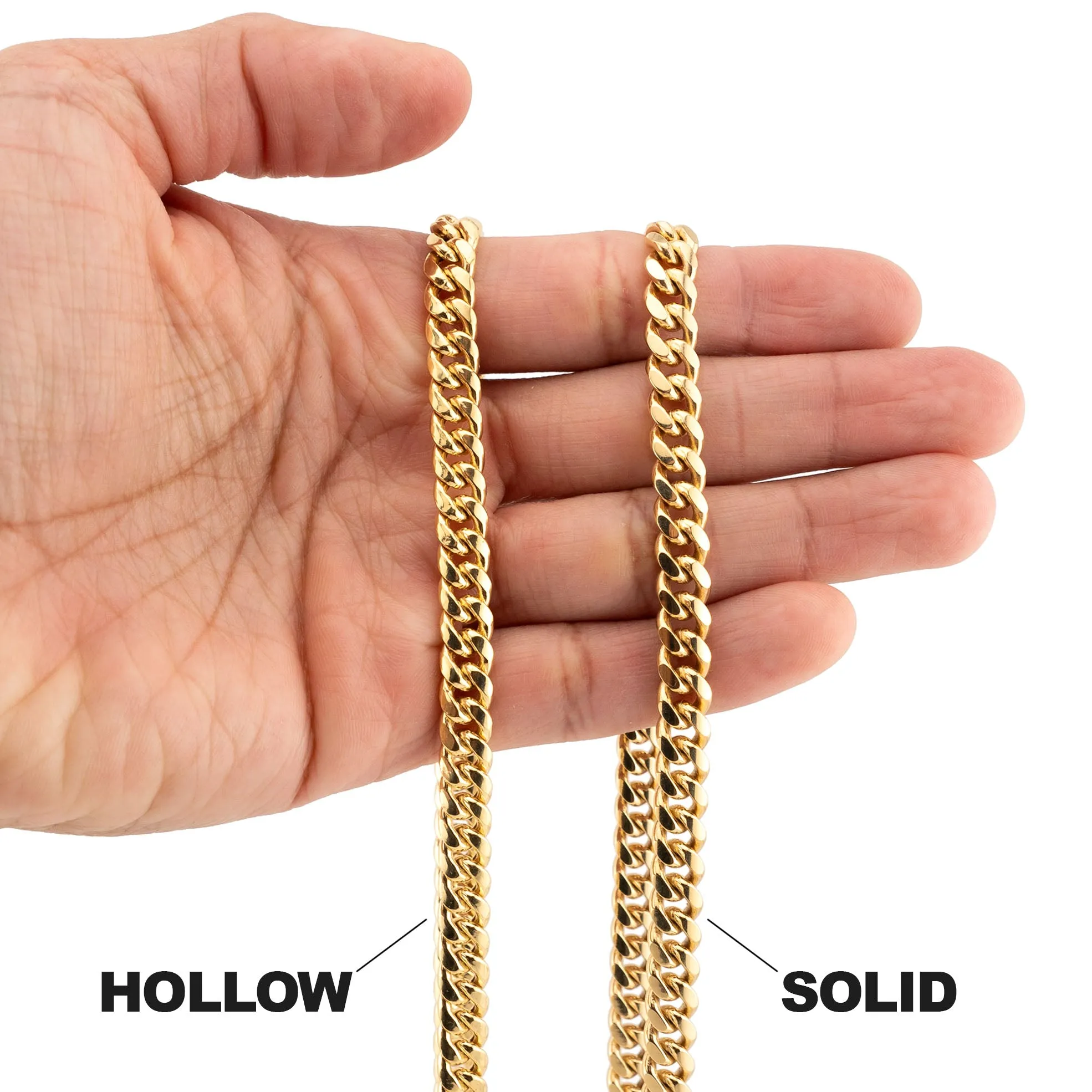 10K Gold Miami Cuban Necklace / 8 MM