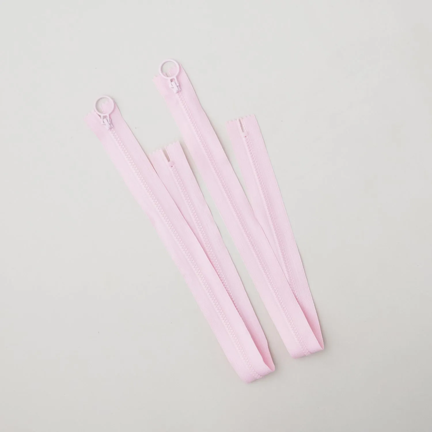 20" Hoop Pull Zipper - Pink - Two Pack