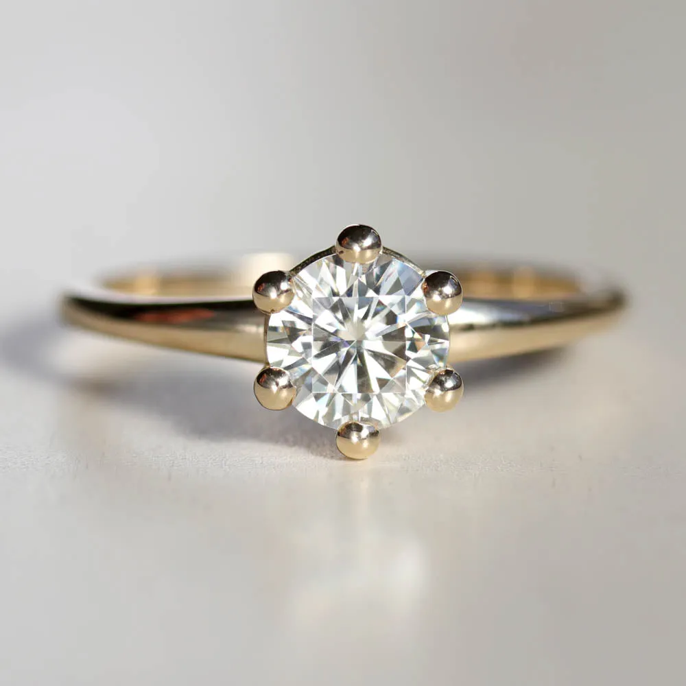 6mm Low Base Six-Prong Solitaire •