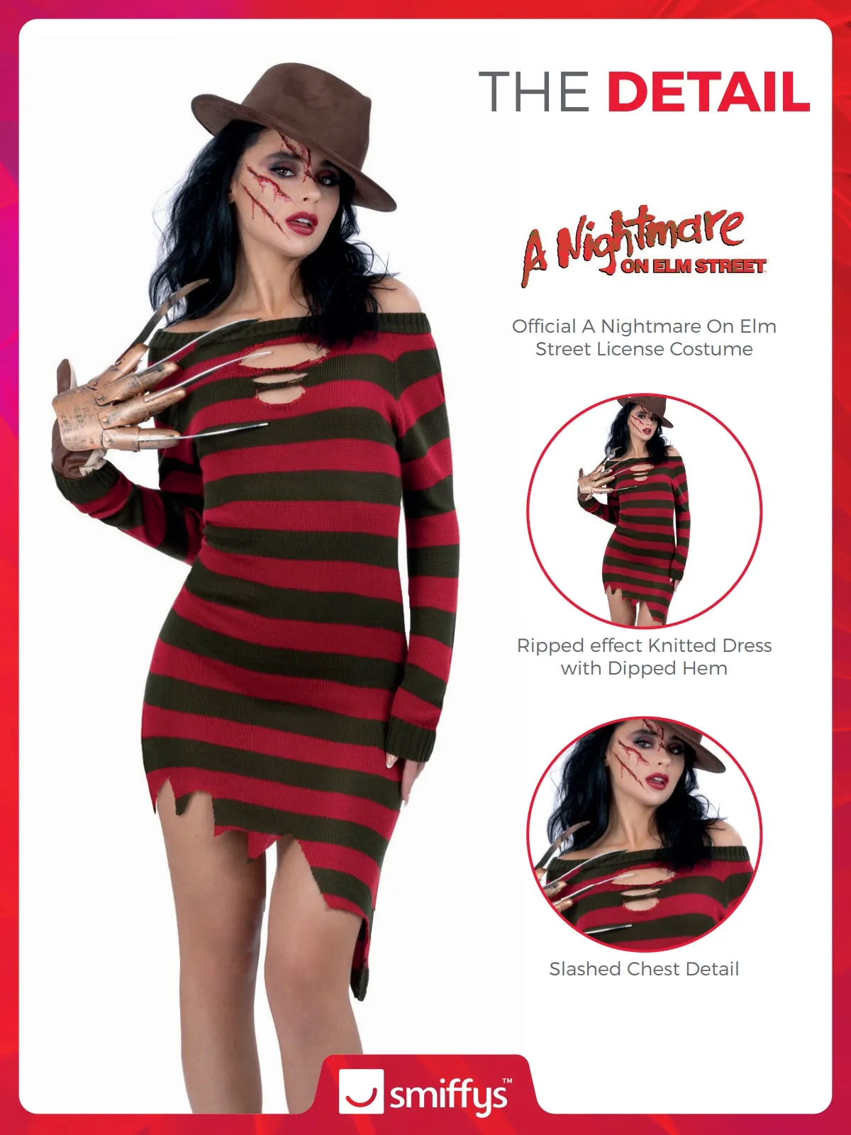 A Nightmare On Elm Street, Freddy Krueger Womens Costume