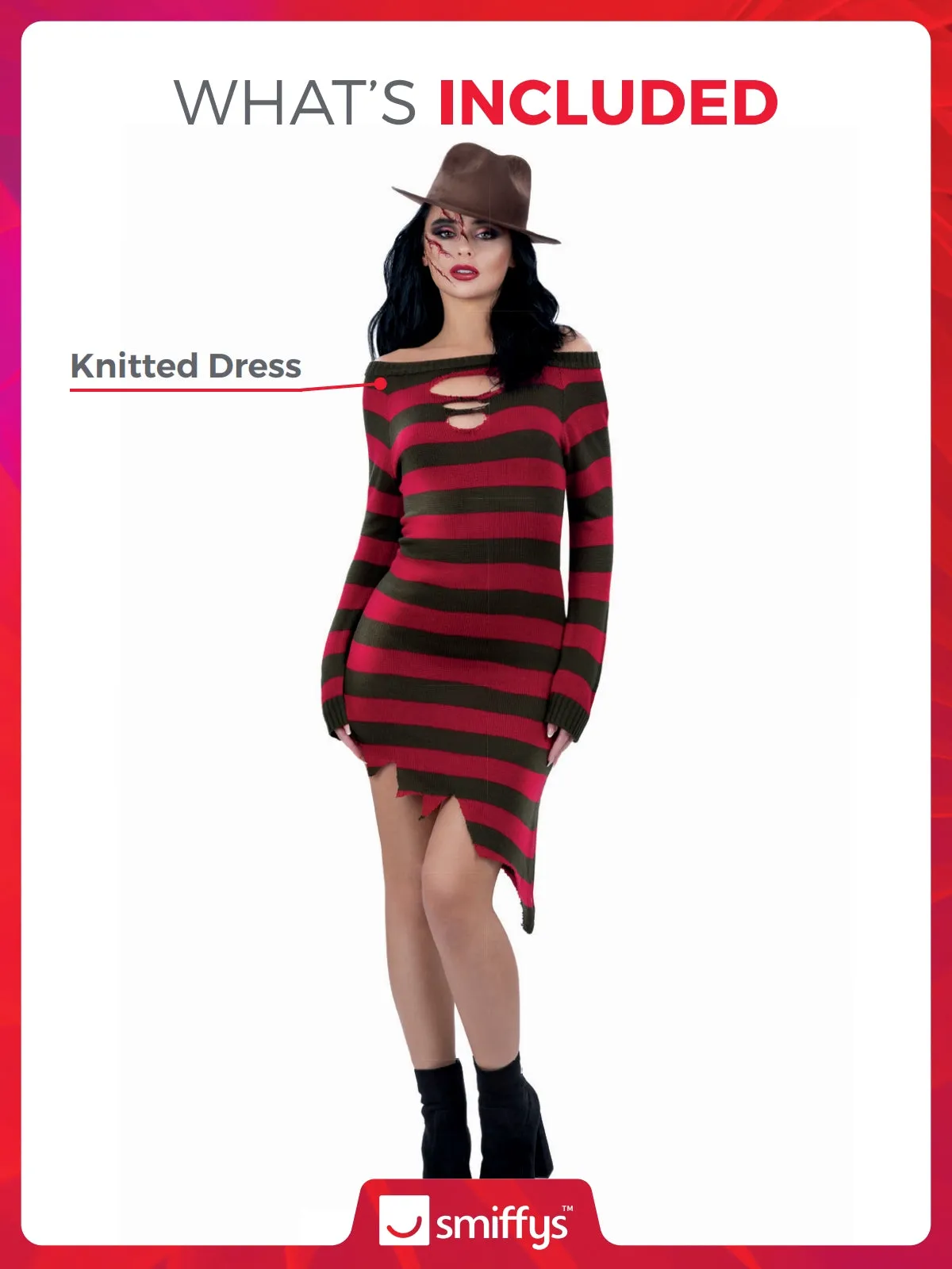 A Nightmare On Elm Street, Freddy Krueger Womens Costume