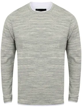 Acacia Mock T-Shirt Insert Long Sleeve Top in Grey - Dissident