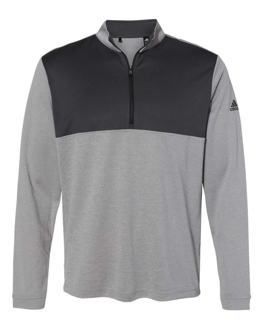 Adidas A280 Lightweight Quarter-Zip Pullover - Grey Three Heather Carbon