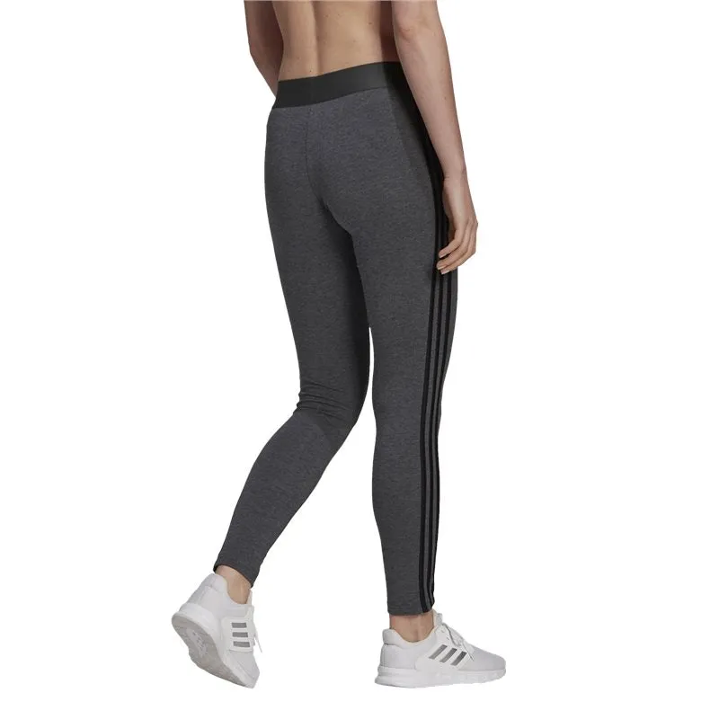 adidas Essentials 3 Stripes Leggings - Womens - Dark Grey Heather/Black