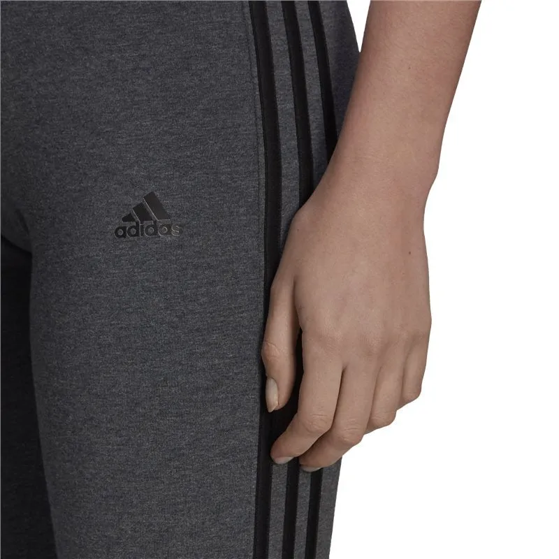 adidas Essentials 3 Stripes Leggings - Womens - Dark Grey Heather/Black