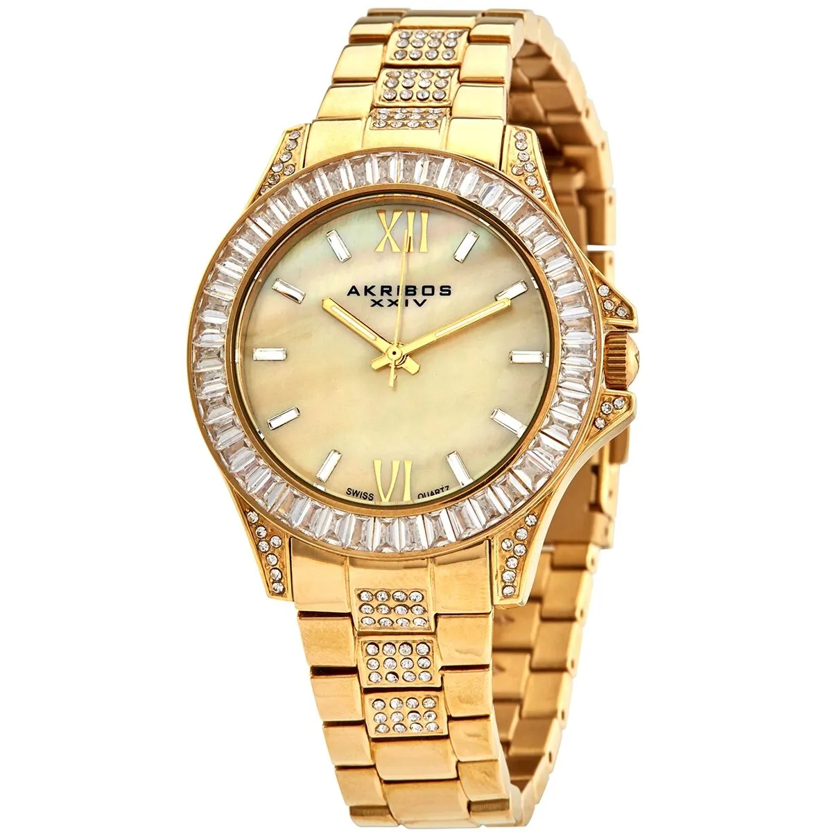 Akribos Xxiv Mother of Pearl Dial Ladies Watch AK670YG