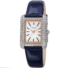 Akribos Xxiv Quartz Crystal White Dial Ladies Watch AK1068BU