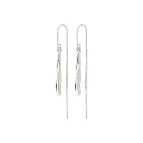 Alberte Silver Plated Pull Through Earrings