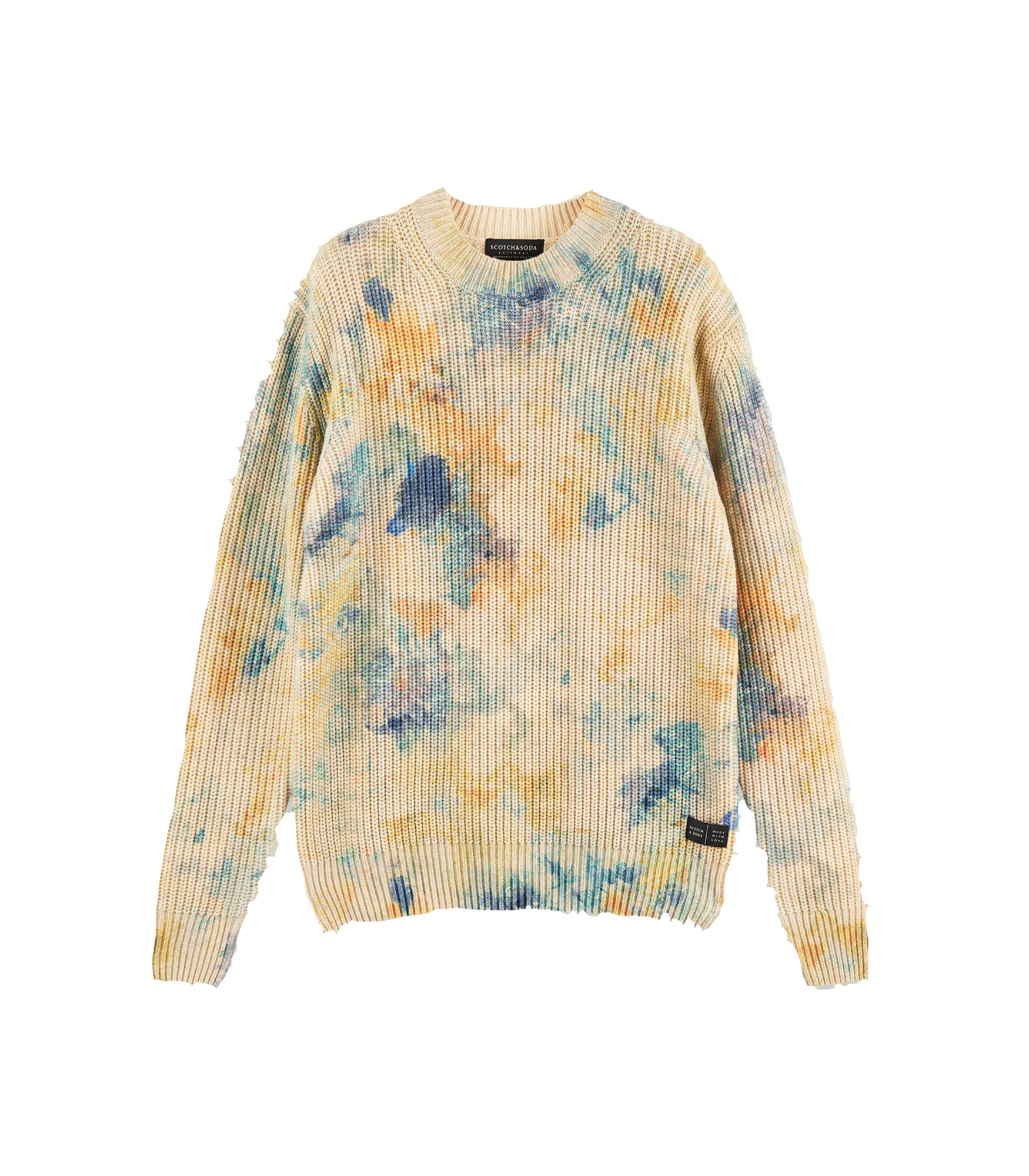 All-Over Printed Cotton-Blend Rib Knit Pull