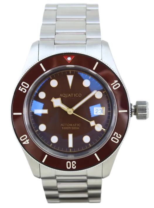 Aquatico Sea Star V2 Brown Ceramic Bezel Snowflake (Pre-owned)