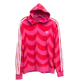 Athletic Sweatshirt Hoodie By Adidas In Pink & Red, Size:M