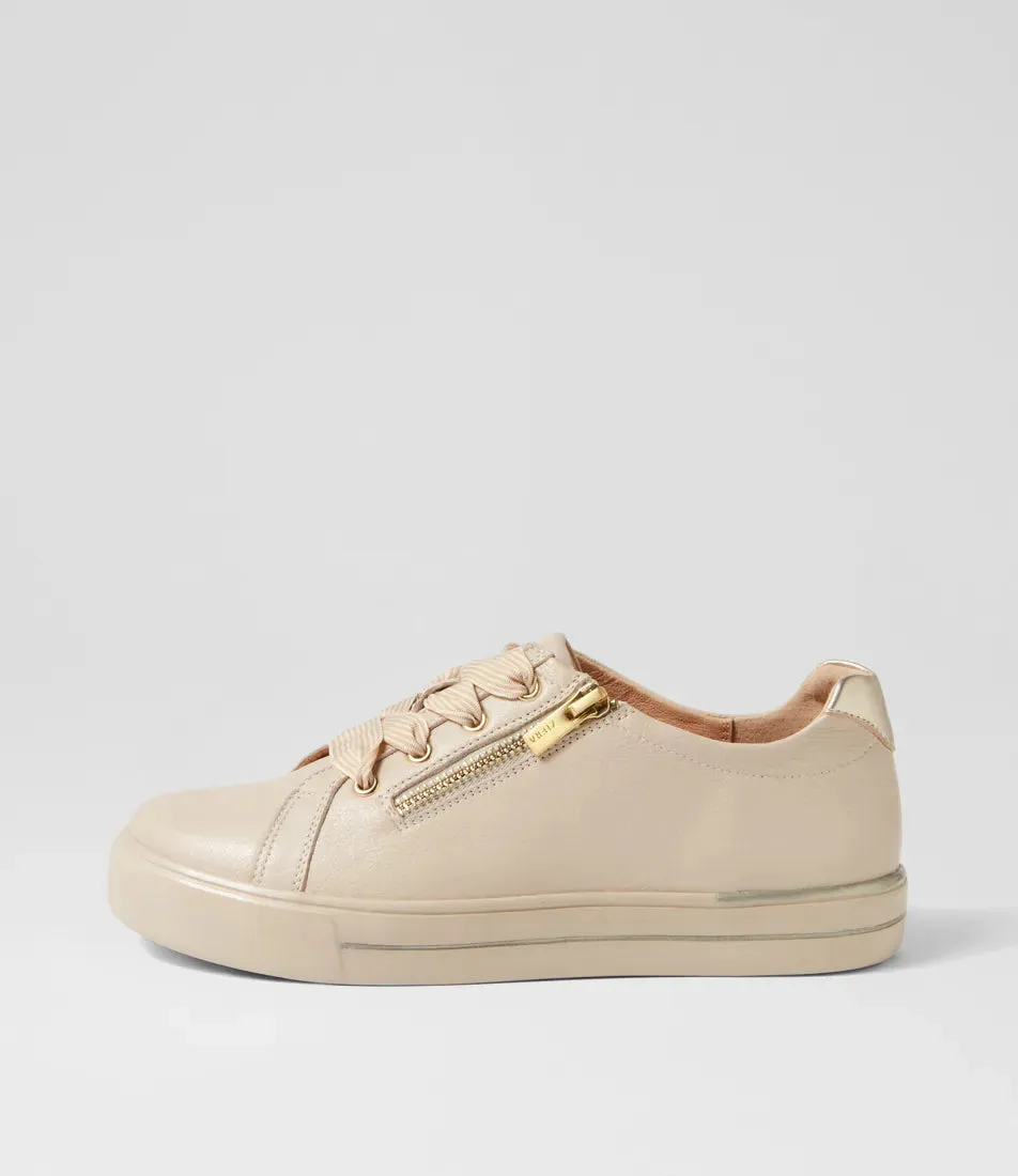 Audry (Almond-Pale Gold Leather)