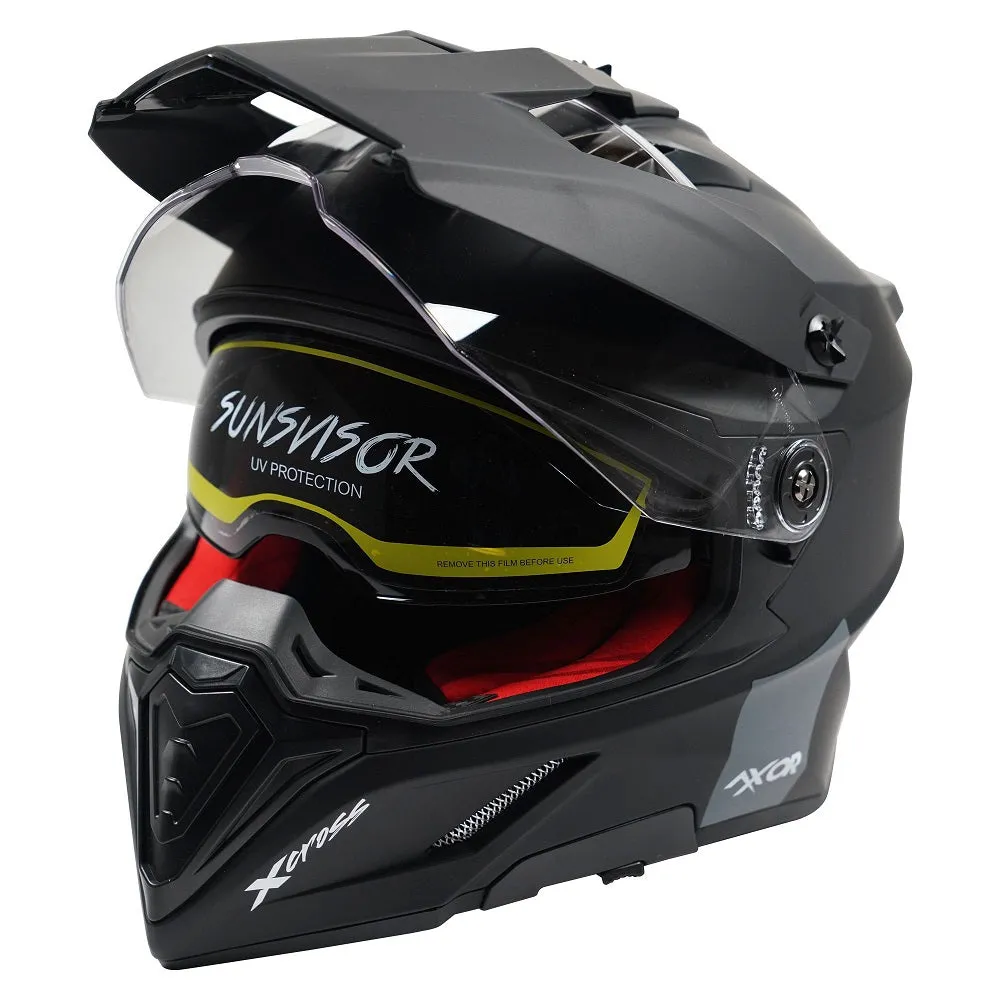 Axor X-Cross Adventure Full Face Helmet  - Matt Black