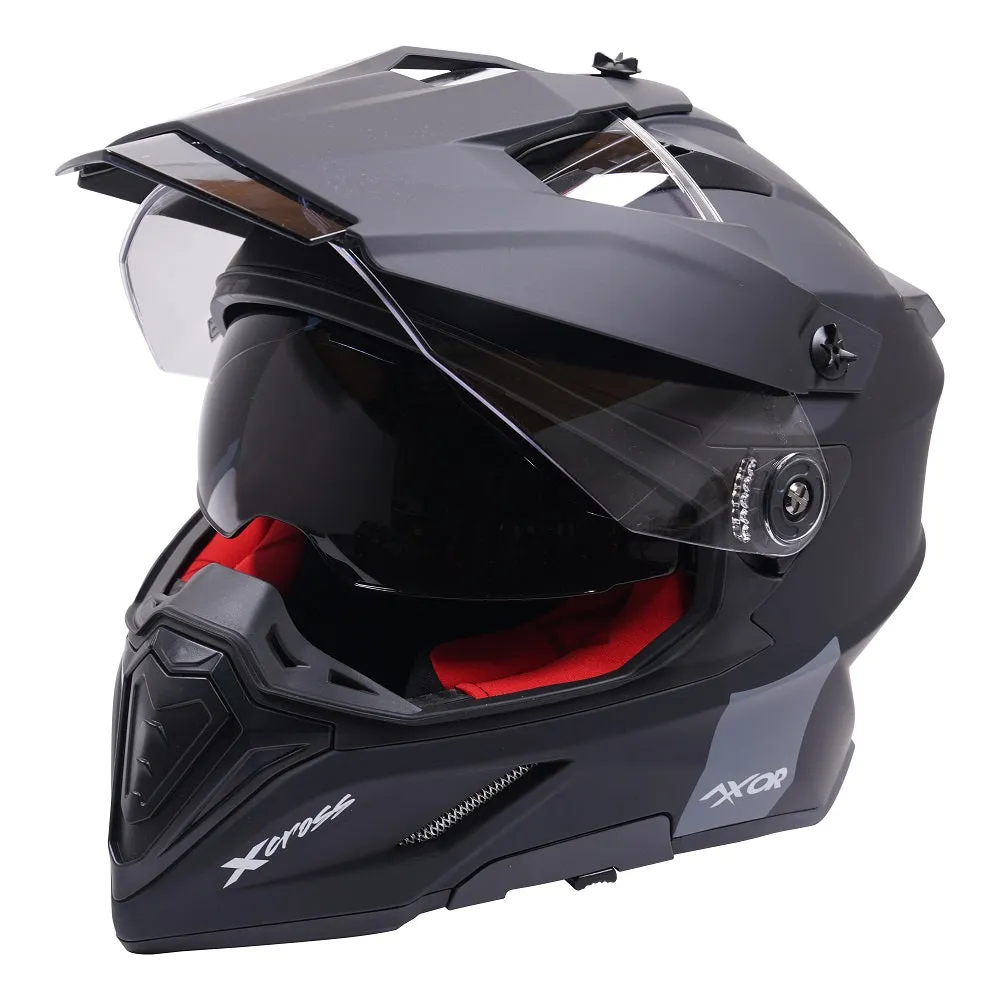 Axor X-Cross Adventure Full Face Helmet  - Matt Black