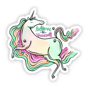 Believe in Yourself Unicorn Sticker