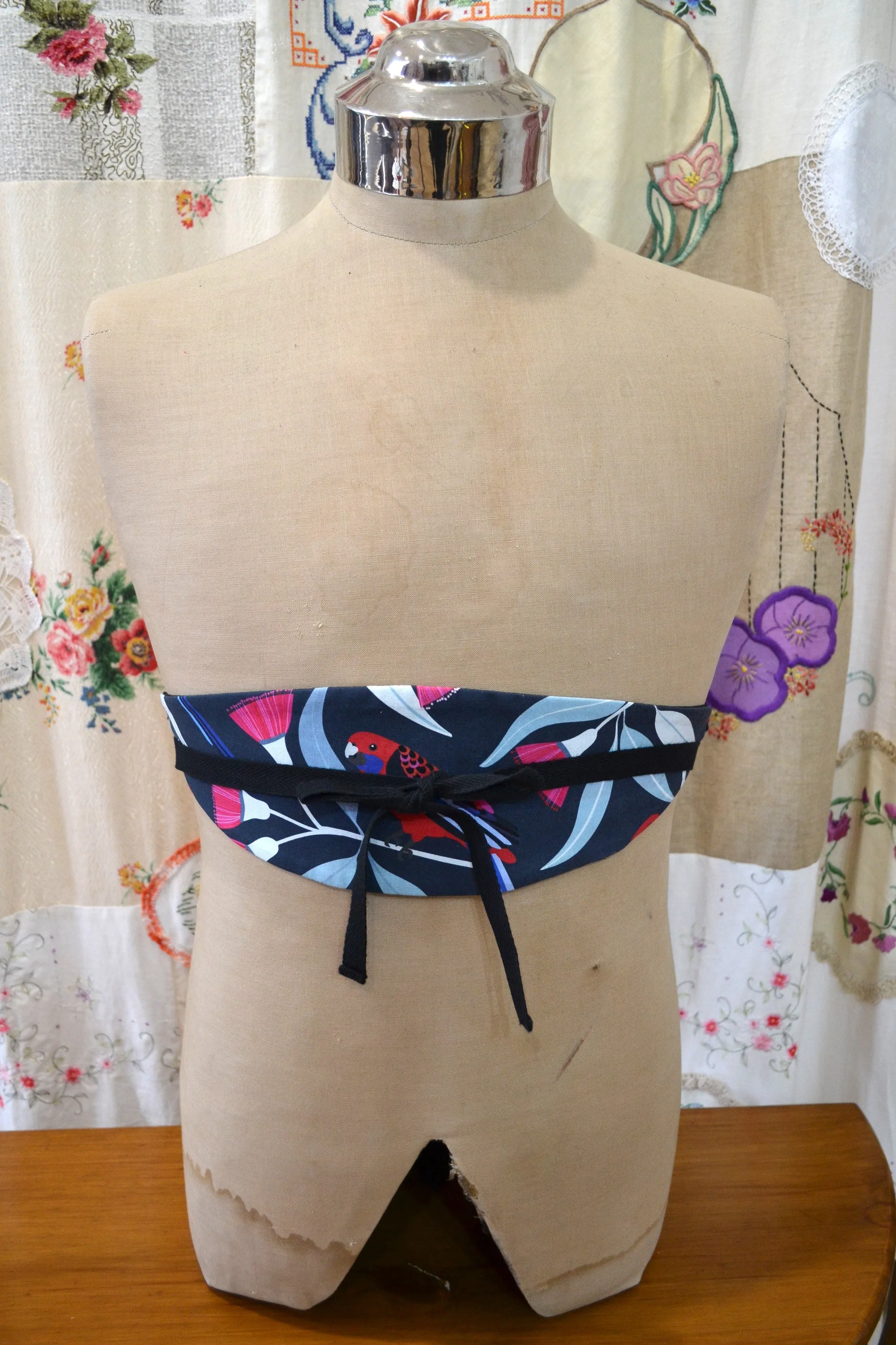 Berserk Rosella obi fabric belt