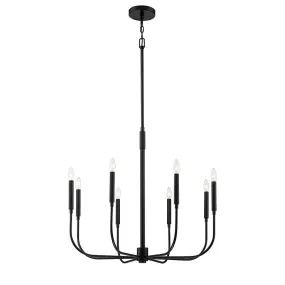 Beverly 8 Light Chandelier - Black