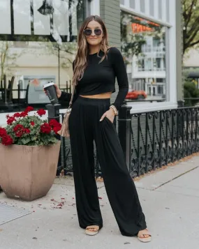 Blakely Black Long Sleeve Top & Pants Set