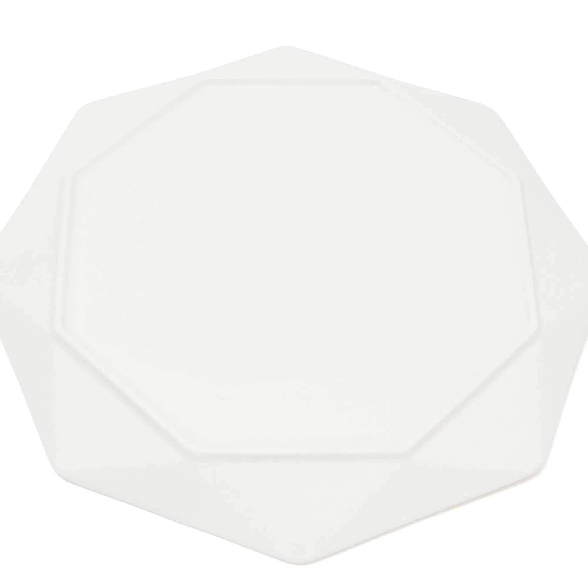 Blanche Plate L Octagon  White