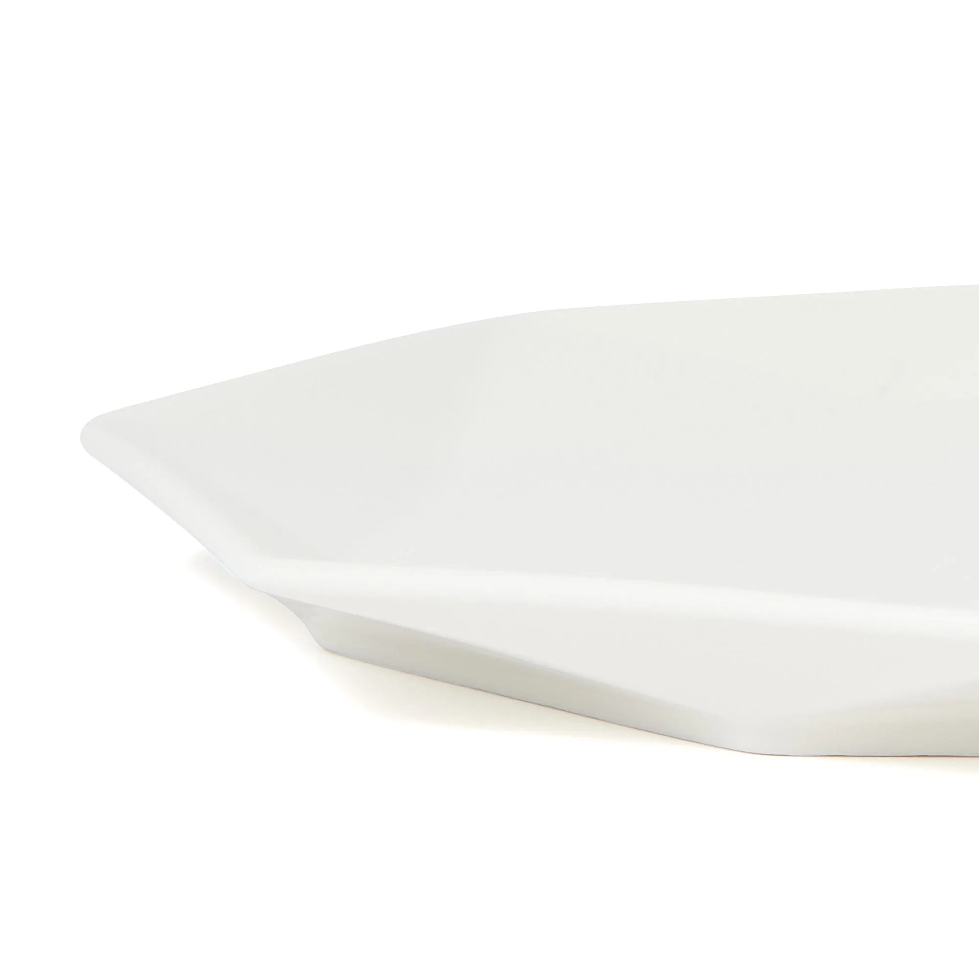 Blanche Plate L Octagon  White