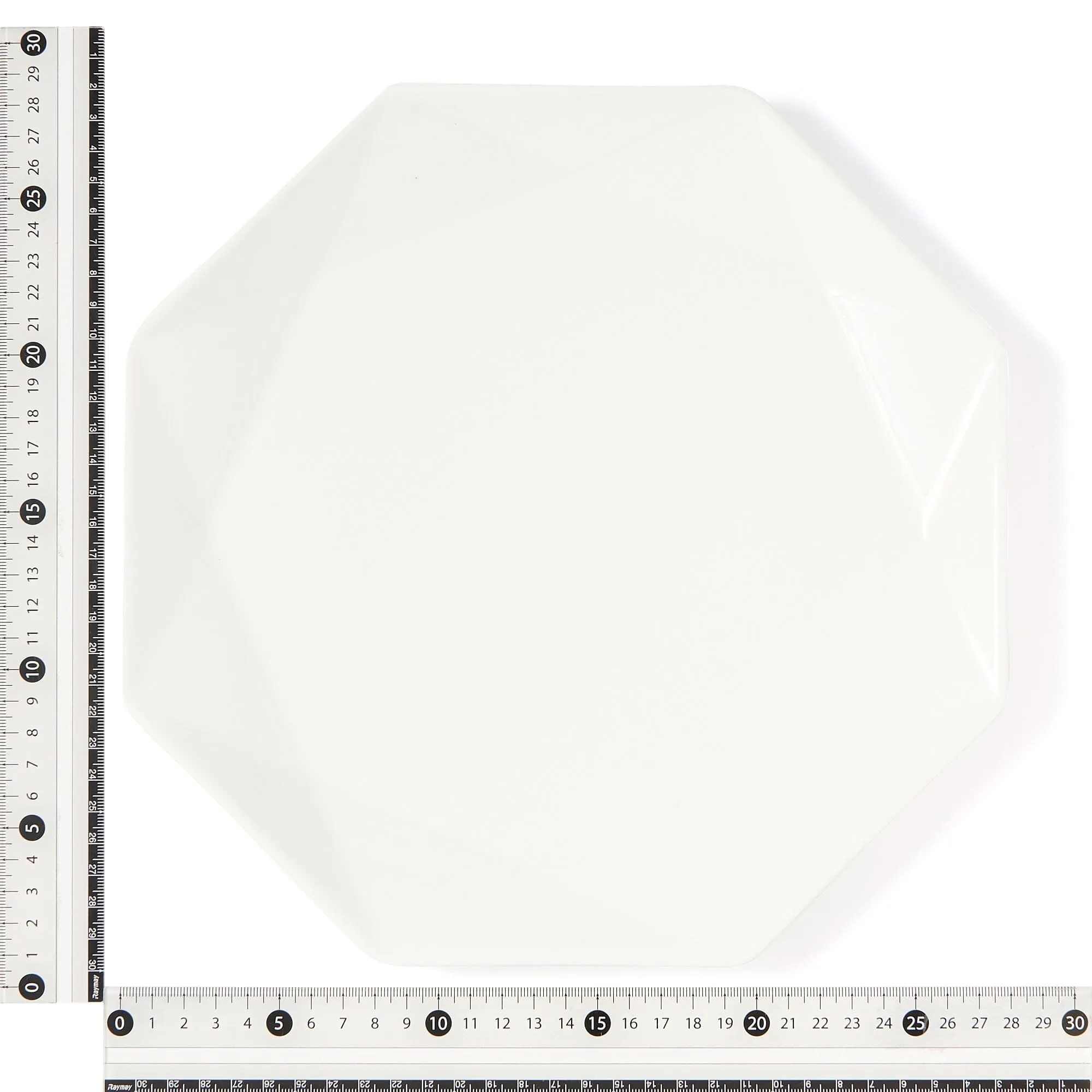 Blanche Plate L Octagon  White