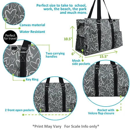 Blooming with Love NGIL Zippered Caddy Organizer Tote Bag