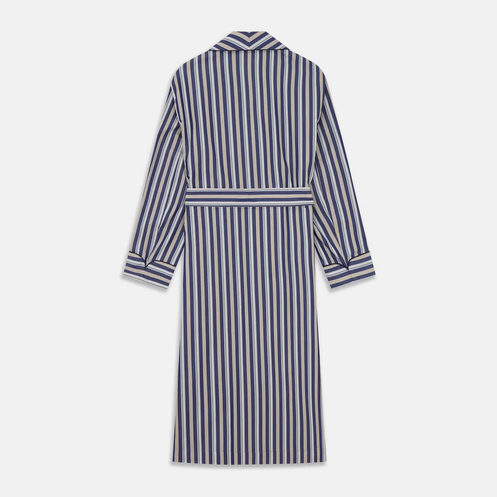 Blue Multi Stripe Cotton Gown