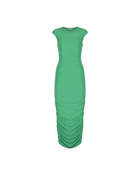 BOUNCE MESH TANK DRESS GREEN