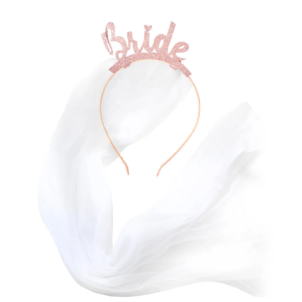 Bride Veil Glitter Headband