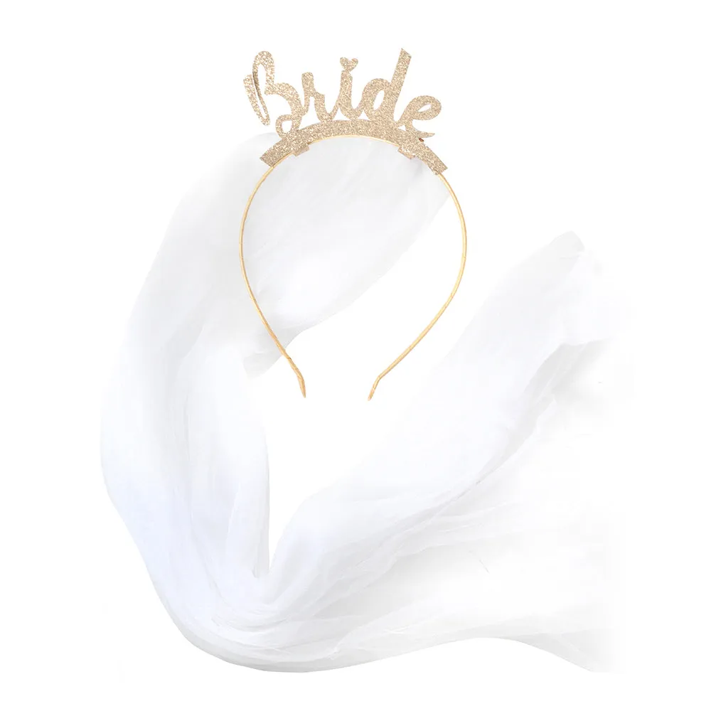 Bride Veil Glitter Headband