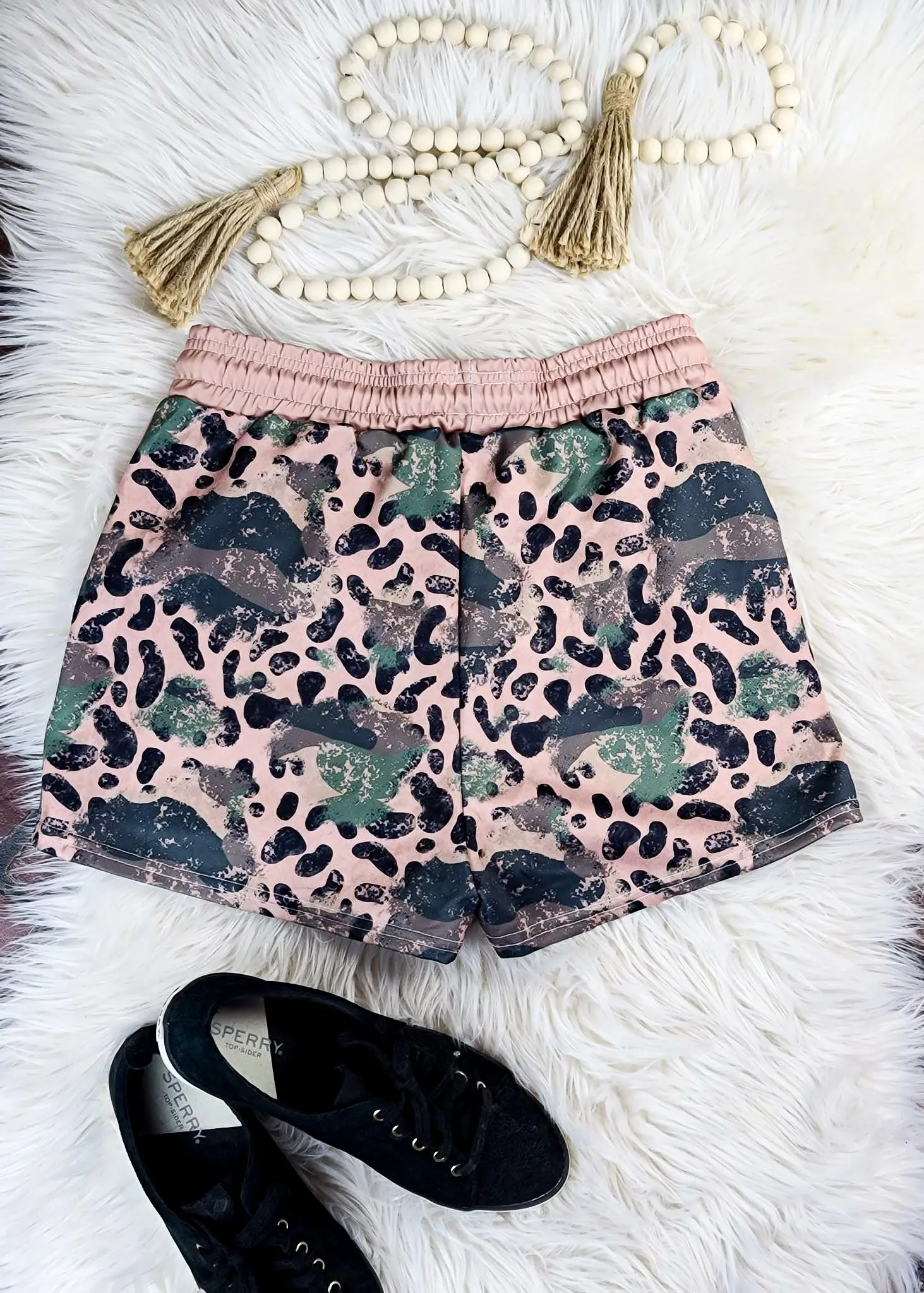 Camo Drawstring Shorts