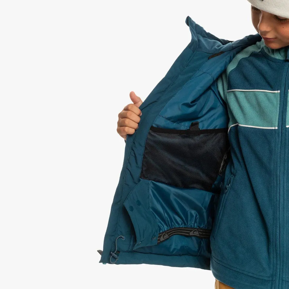 Campera Niño Snow Quiksilver Side Hit Niño Azul Blanco