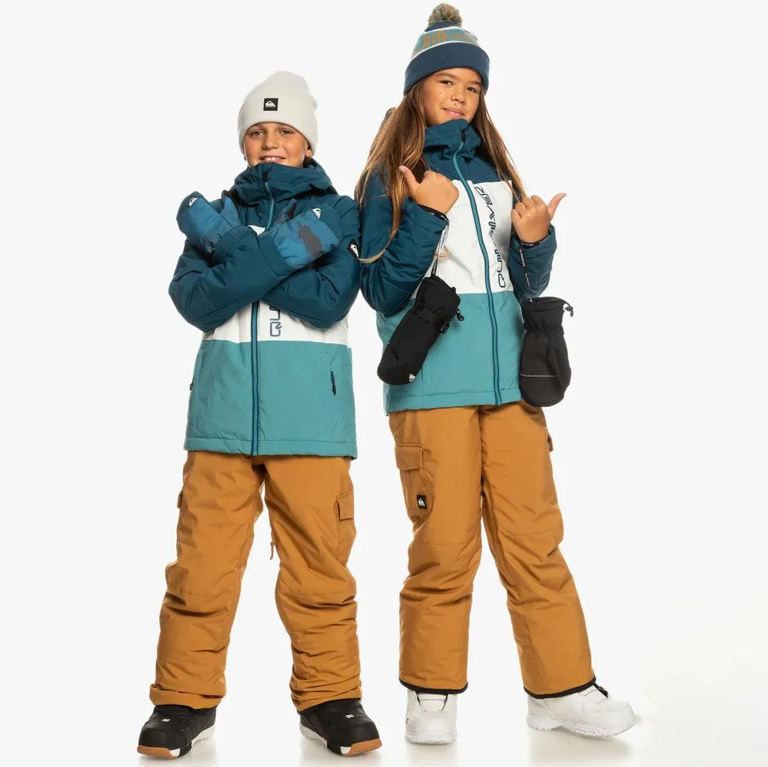 Campera Niño Snow Quiksilver Side Hit Niño Azul Blanco