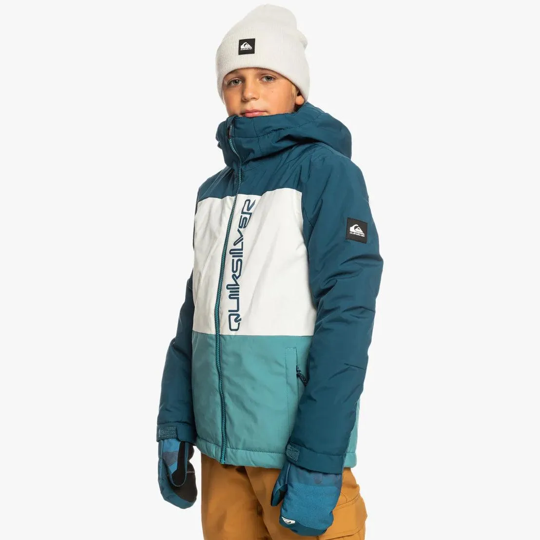 Campera Niño Snow Quiksilver Side Hit Niño Azul Blanco