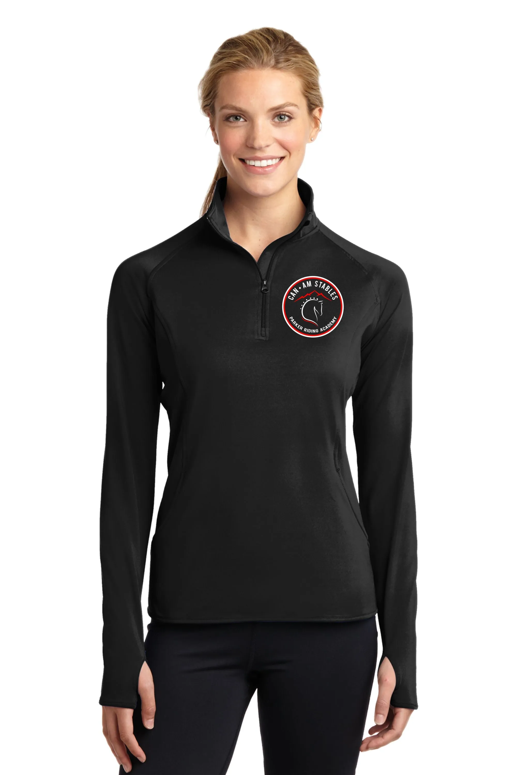 Can Am Stables Ladies Sports Wik 1/4 Zip Pullover