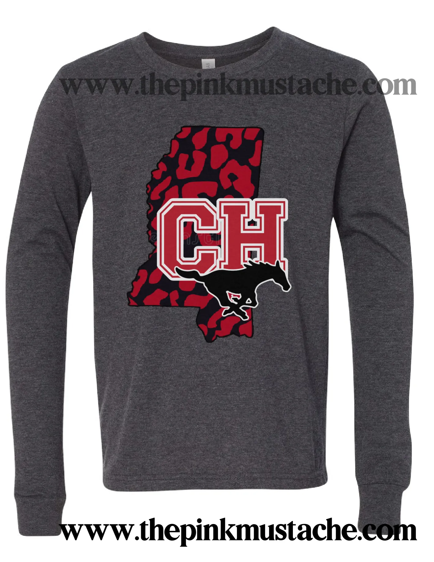 Center Hill Mustangs Comfort Colors Longsleeve Or  Short Sleeve Shirt / DC -Desoto County Schools / Mississippi School Shirt