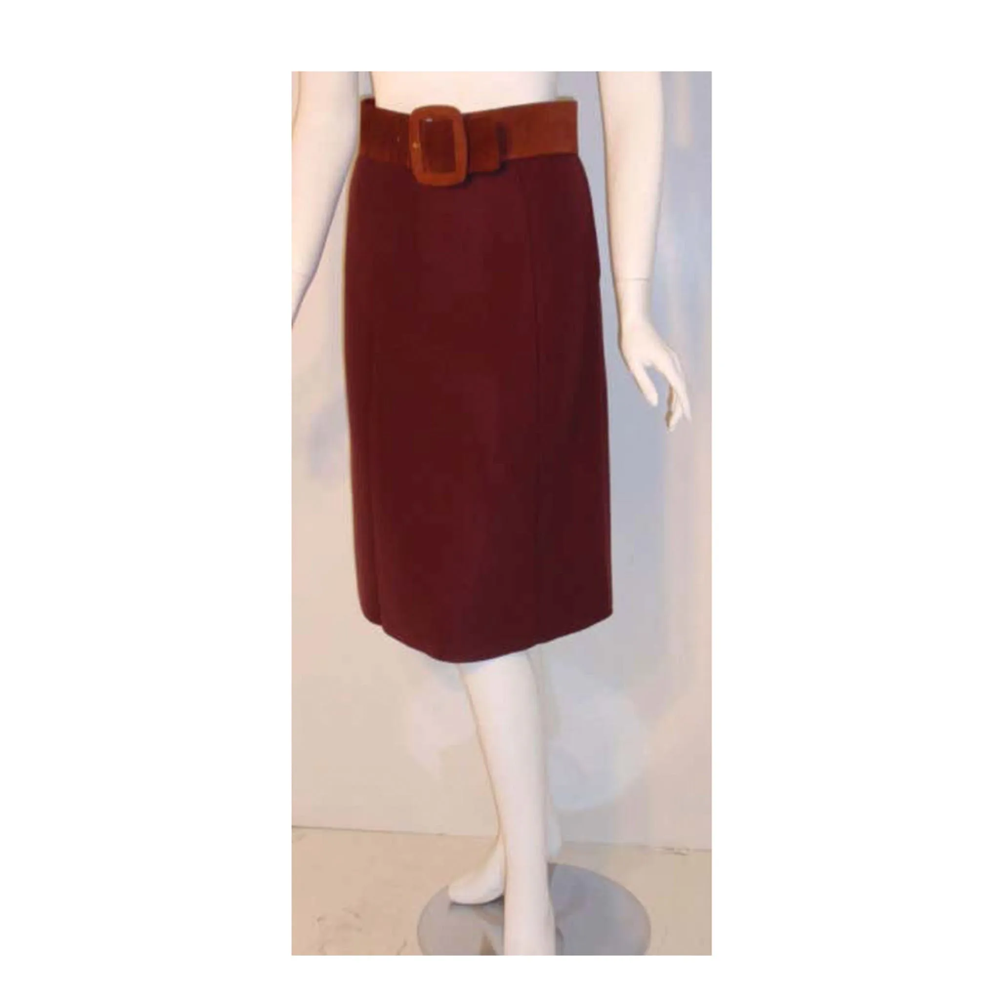 CHRISTIAN DIOR 1971 3 pc Burgundy Wool Coat Set