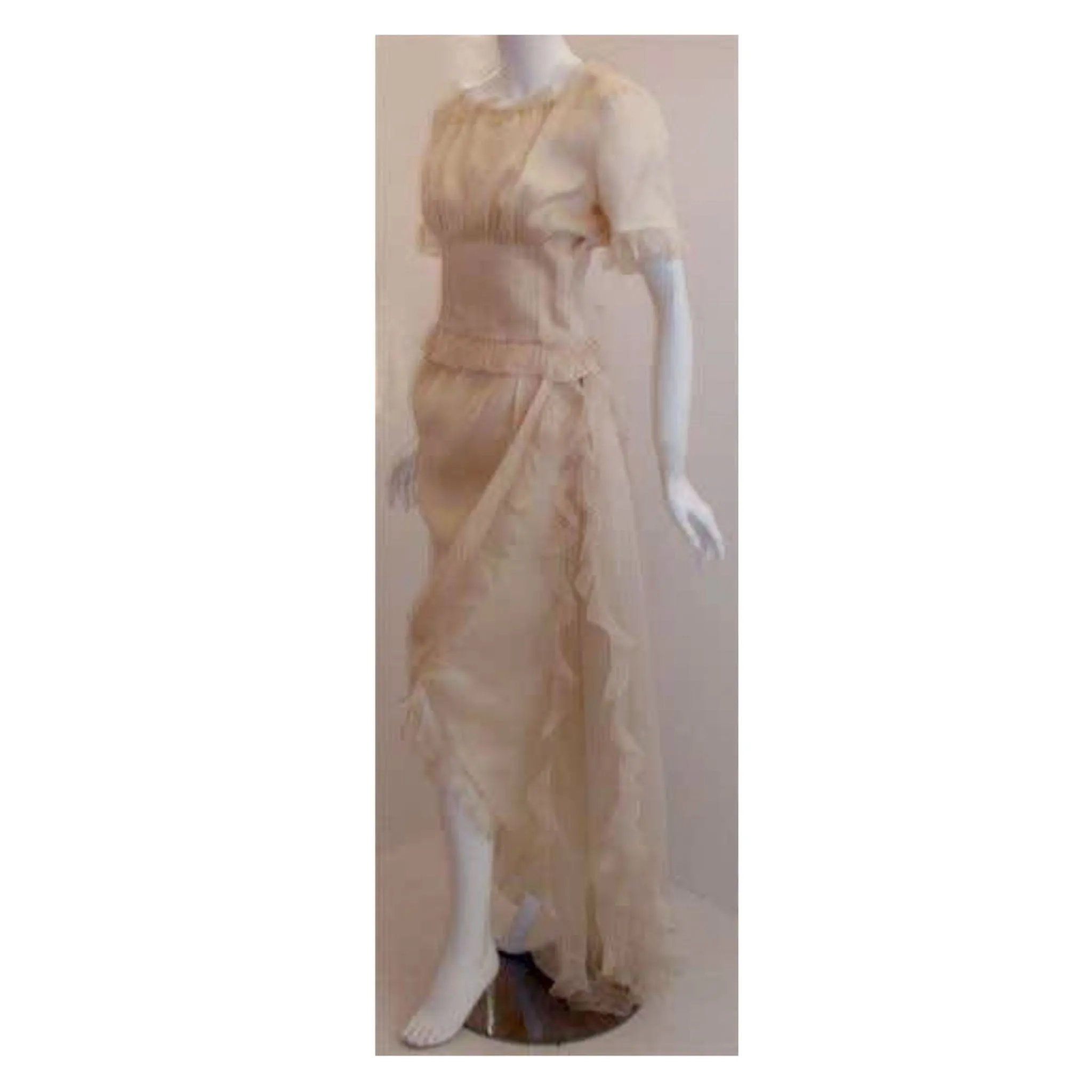 CHRISTIAN DIOR 1988 Cream Silk Gown Ensemble, Betsy Bloomingdale