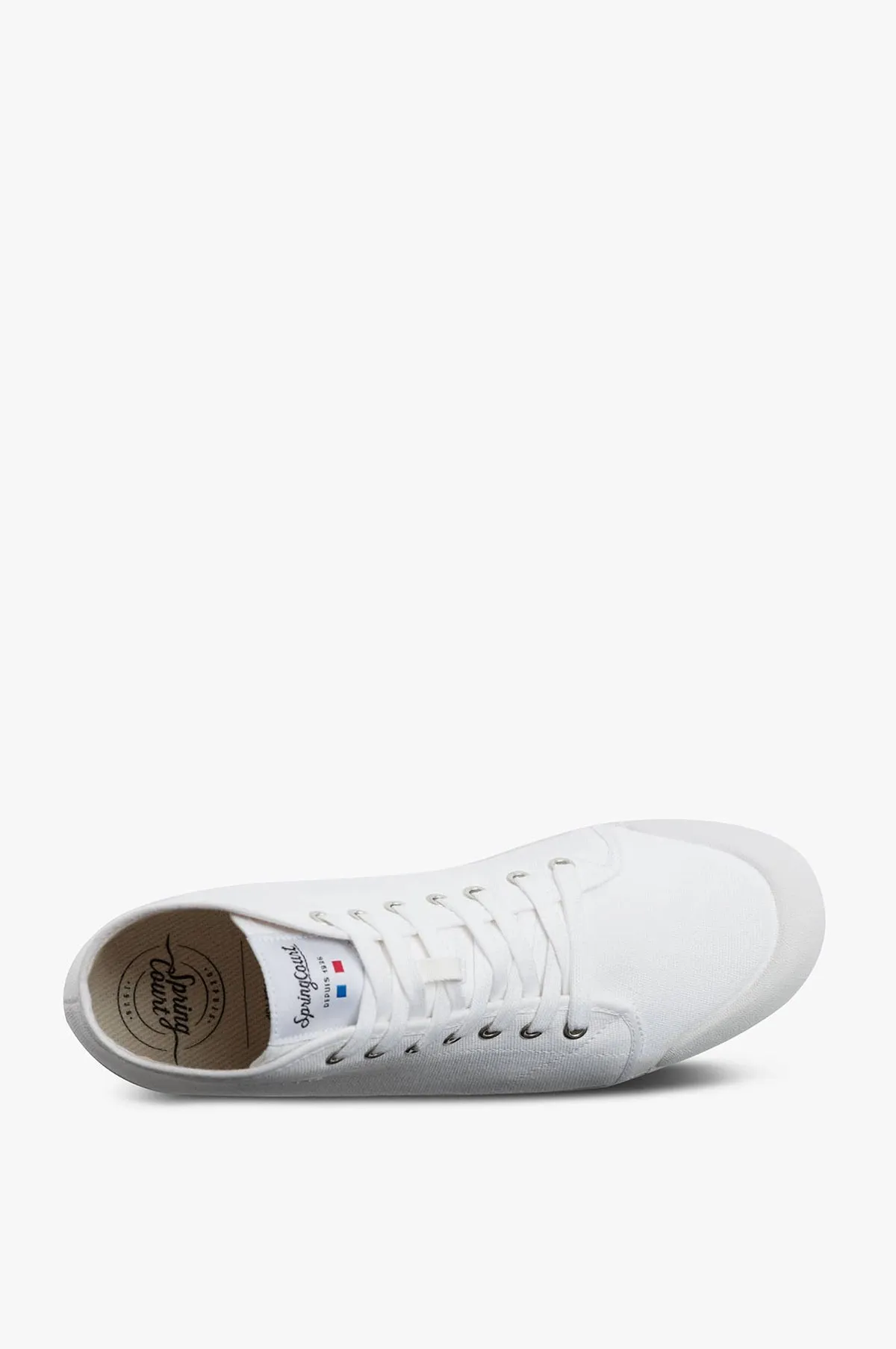 Classic B2 Mid Top White Canvas Sneakers