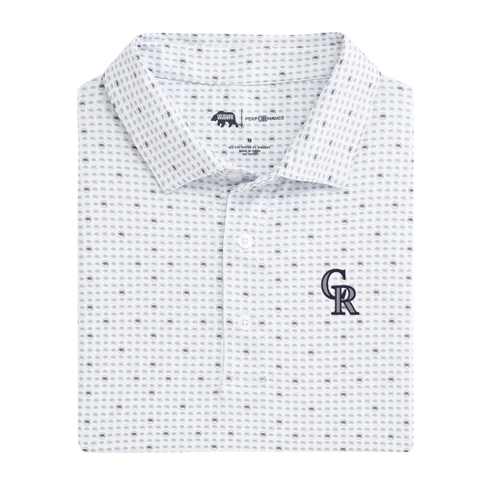 Colorado Rockies Tour Logo Printed Performance Polo