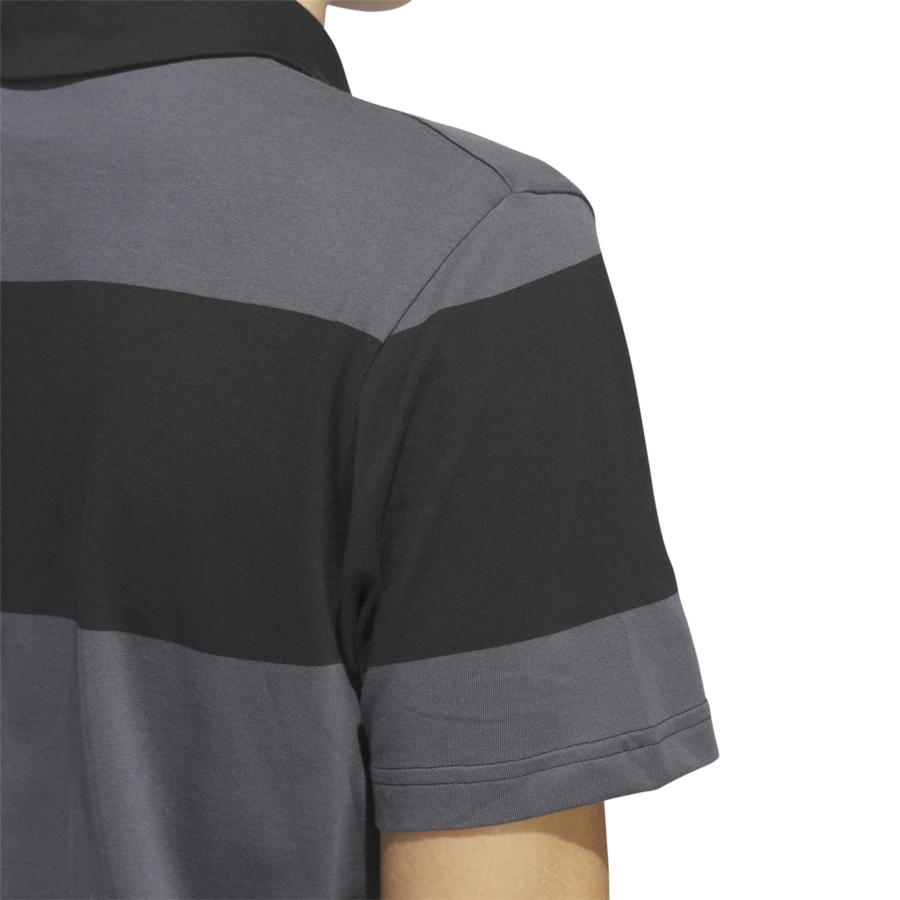 Colourblock Rugby Stripe Regular Fit Core Polo Black/Grey - SS24