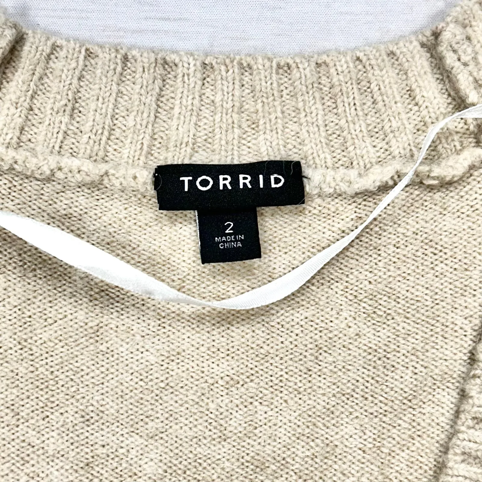 Cream Sweater Cardigan By Torrid, Size: 2x