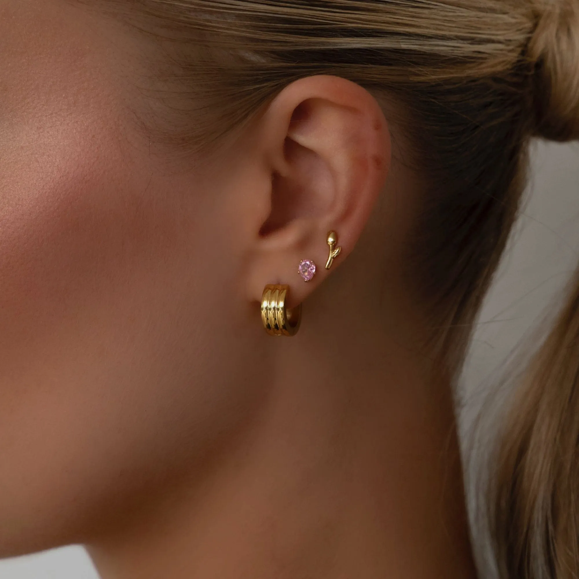 Dainty Rose Stud Earrings