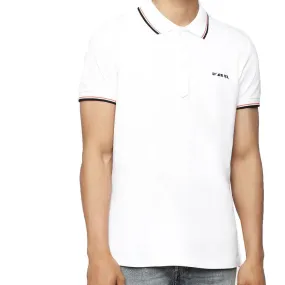 Diesel Men's T-Randy Broken Polo Shirt - White