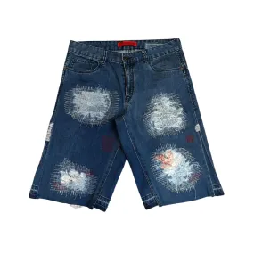 Distressed Blue Short STUDIO POLYVALENT Pierre Cardin