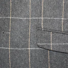 Donegal Tweed Jacket - Charcoal & Tan Windowpane