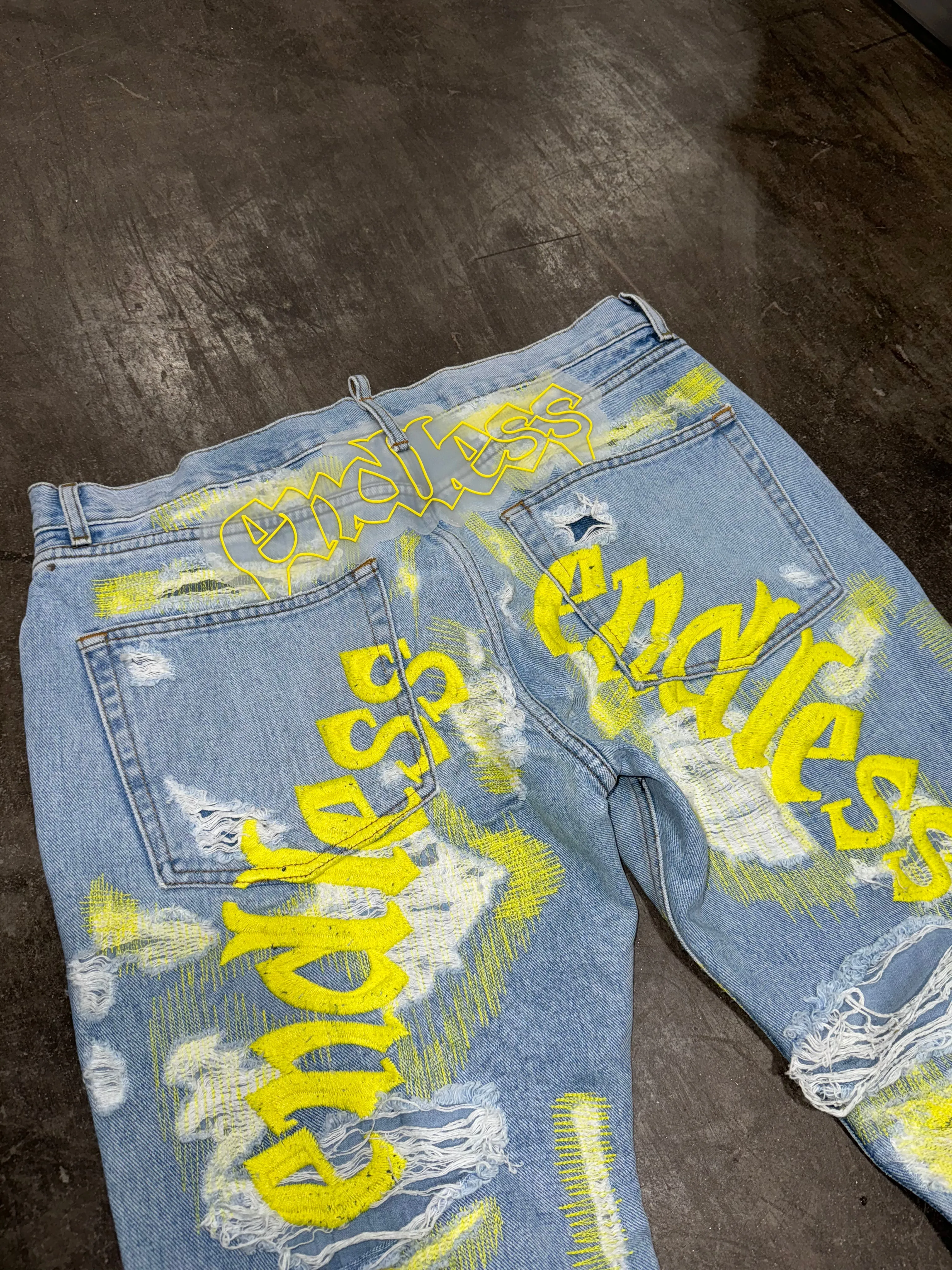 ENDLESS DENIM YELLOW/BLUE JEANS