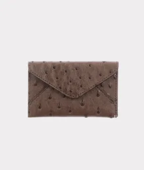 Envelope Card Case – Ostrich :: Sienna