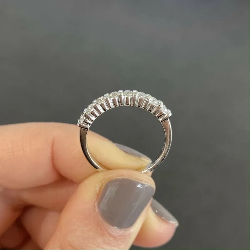 'EVELYN V2' 18ct White Gold Set Half Eternity Ring