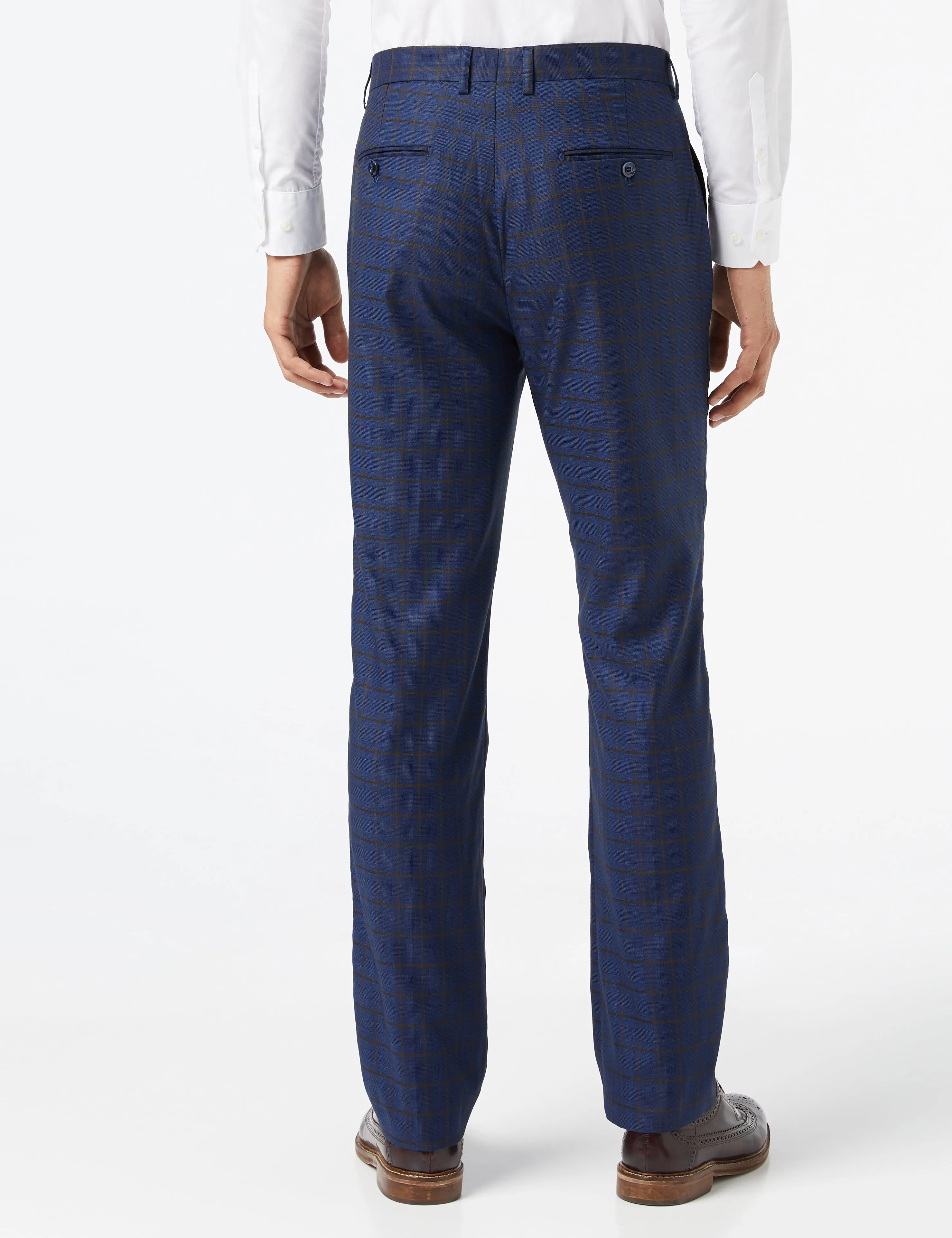 FALCO Blue Grid Check Suit